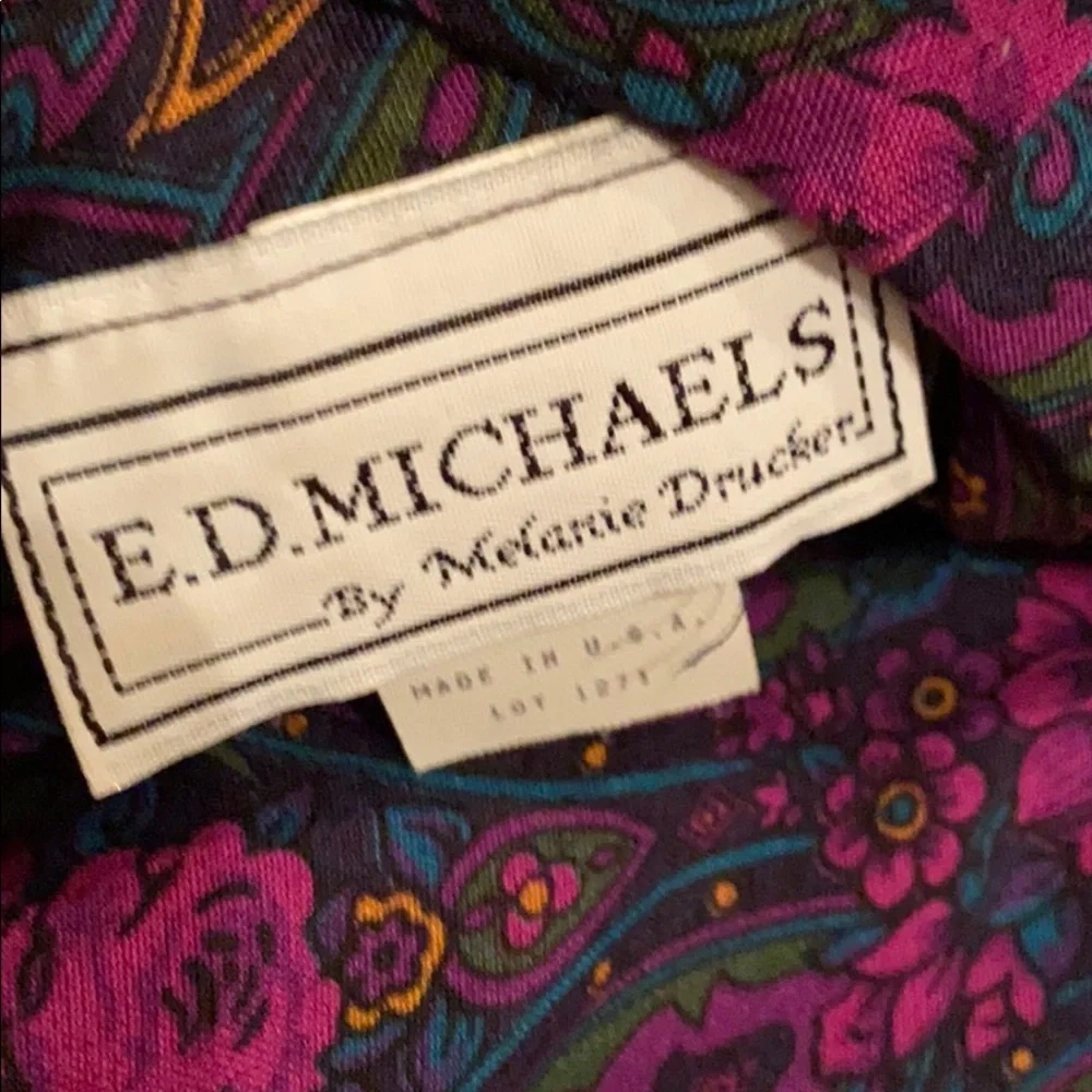 E.D. Michaels Vintage Paisley Long Sleeved Dress - Picture 10 of 11